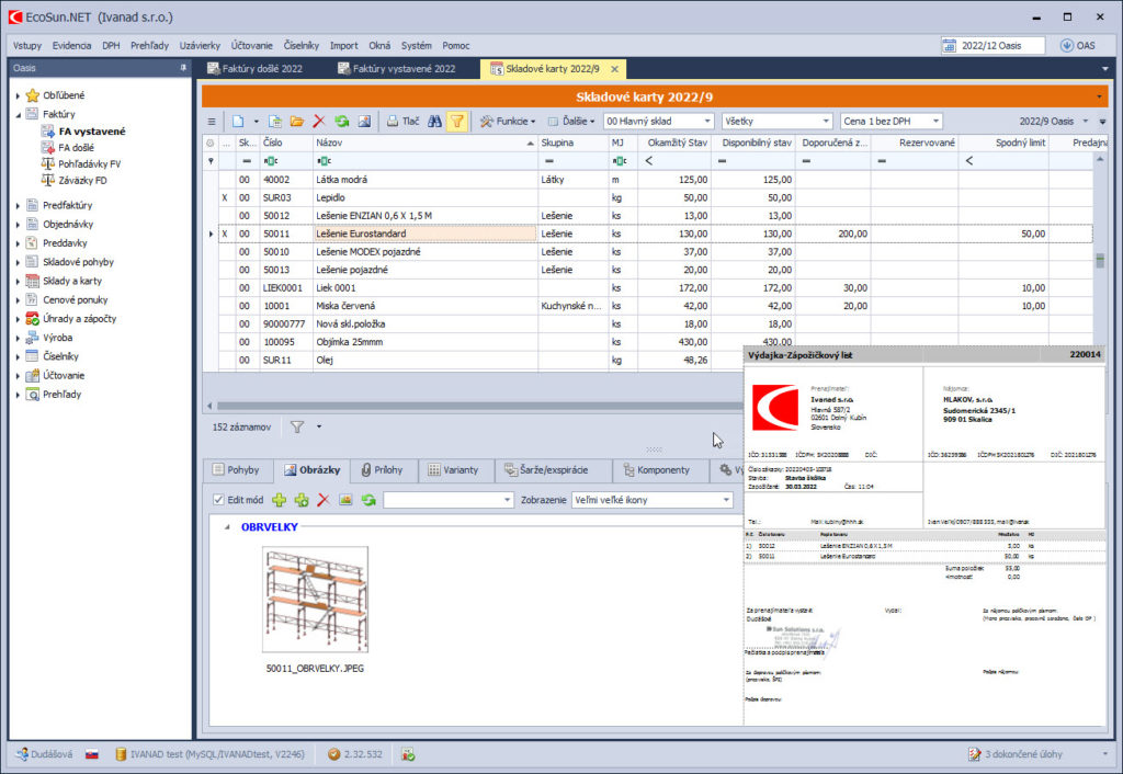 Prenájom materiálu