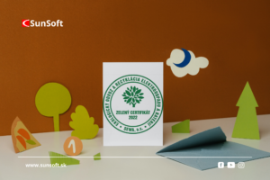 SunSoft ochrana životného prostredia. Zelený certifikát za ekologickú zodpovednosť.