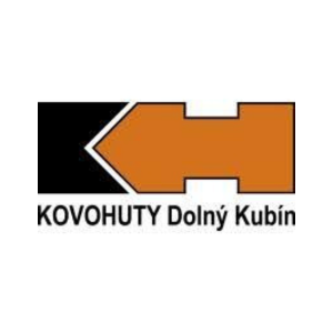 Kovohuty Dolný Kubín logo - znak zlozeny z pismen K a H farba cierna a oranzova